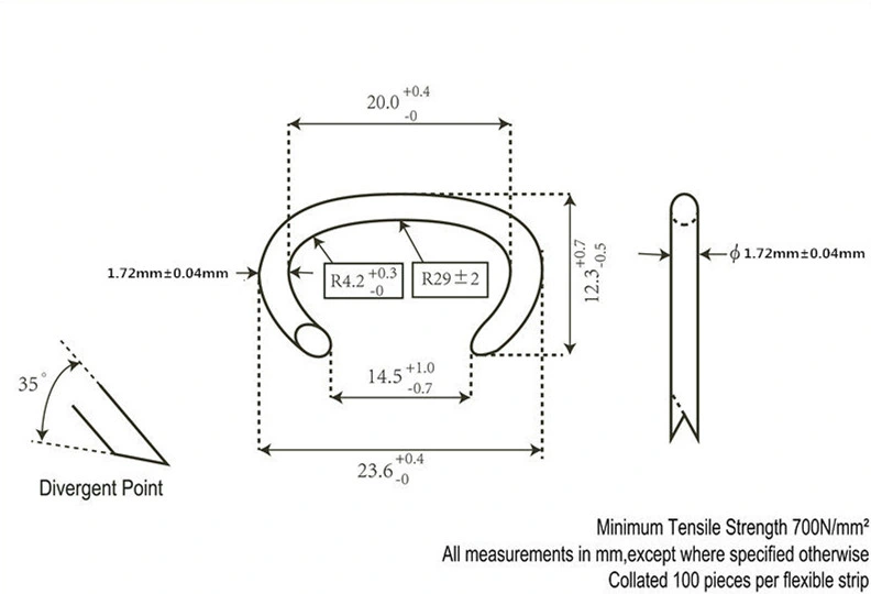 15ga100 Stainless Steel D Rings for Animal Cage