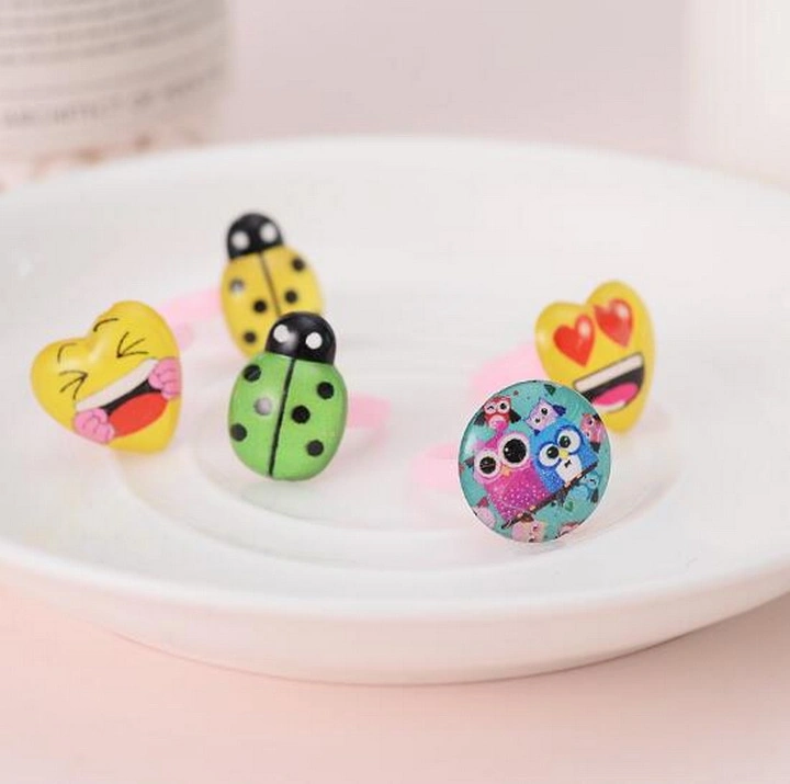 Cartoon Toy Emoticons Children Plastic Finger Rings