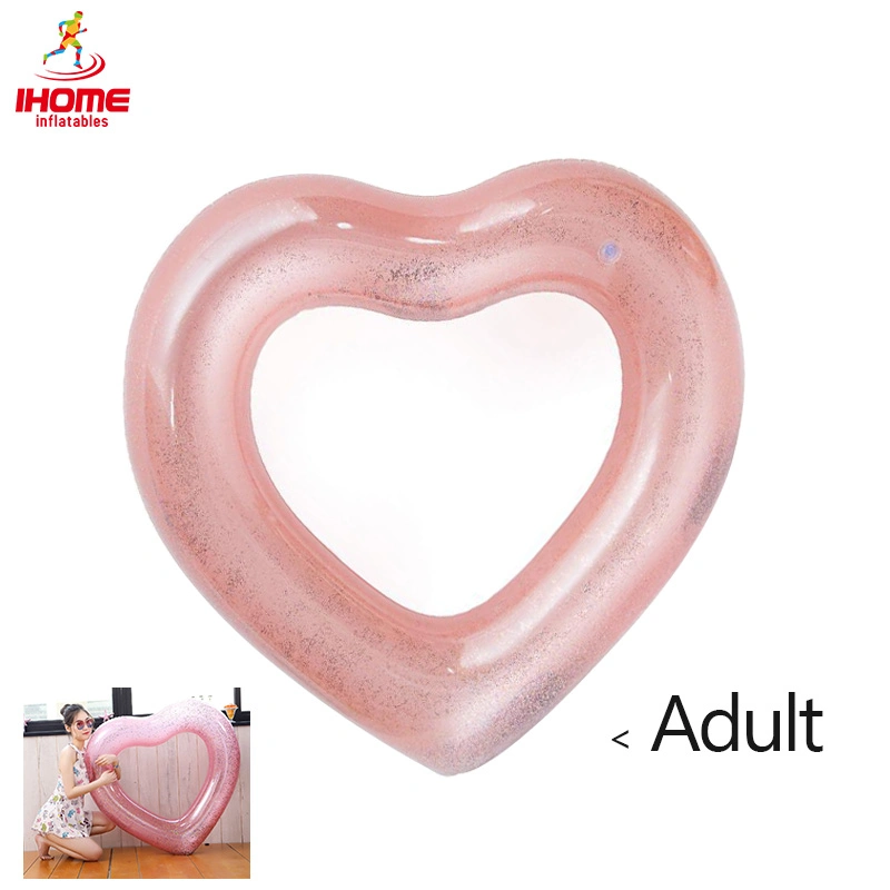 Love Heart Shape Inflatable Swimming Ring for Adult