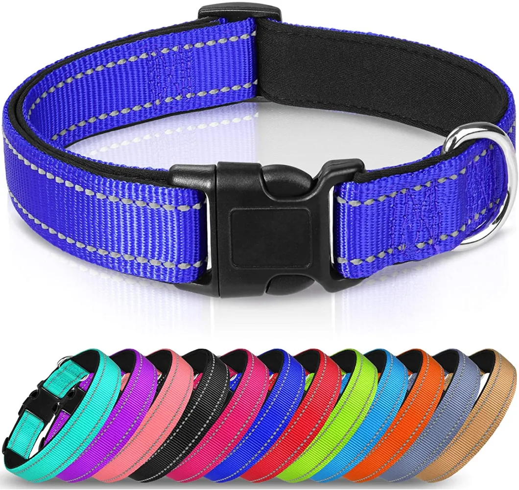 ISO Approved Factory Offered Heavy Duty Collar Leash Sets for Large Dogs with Two D-Rings