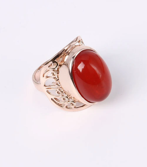 Rose Flower Design Ring Tri-Tone Finish