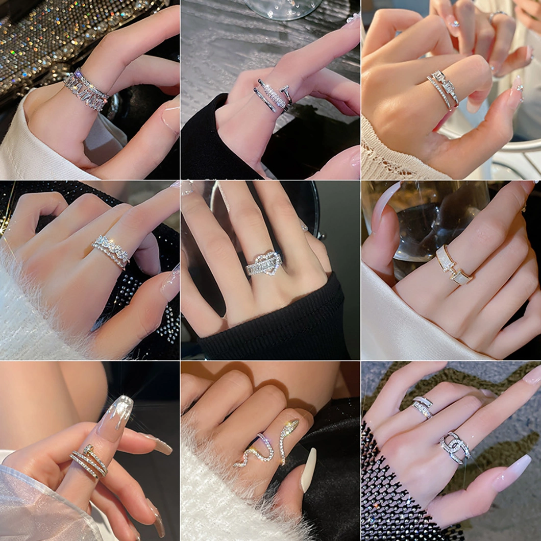 Wholesale Custom 925 Sterling Silver Eternity Wedding Band Promise Diamond 5A Cubic Zircon Zirconia Fine Jewelry Rings