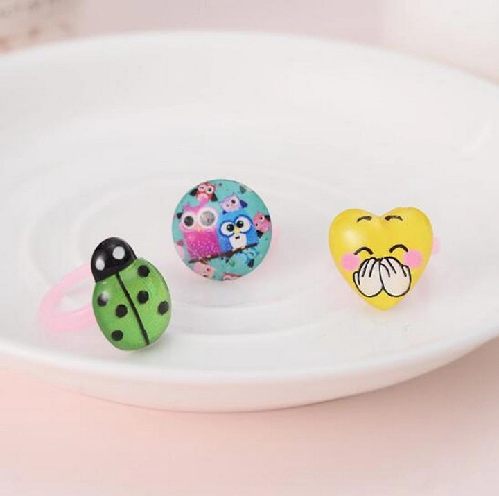 Cartoon Toy Emoticons Children Plastic Finger Rings