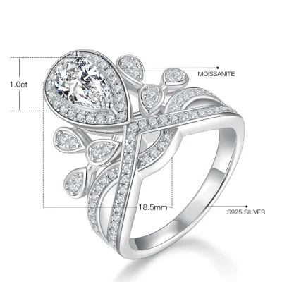 高品質のファッションジュエリー、卸売用シルバー925ファッション結婚指輪