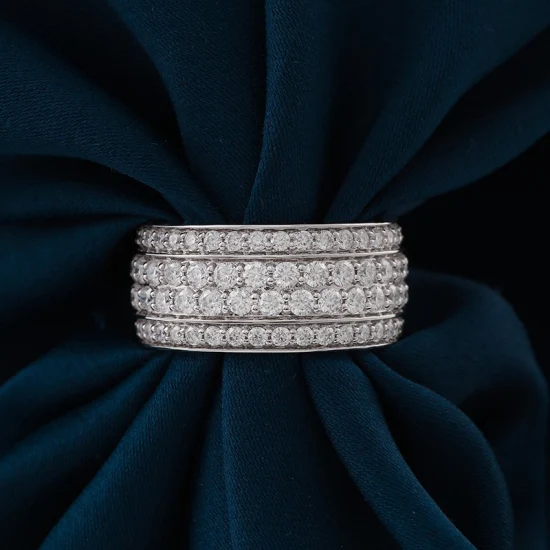 プロヴァンスジュエリーモアッサナイト新しいトレンディなデザインリング結婚指輪レディースリングジュエリーギフトパントン人気