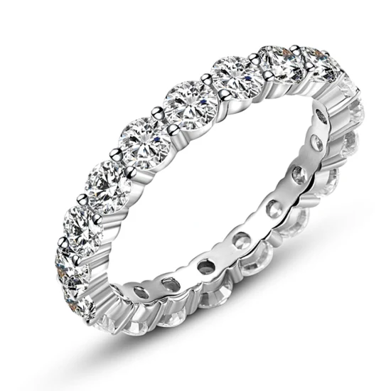 メンズ結婚指輪 925 スターリングシルバージュエリー CZ インフィニティリング高級