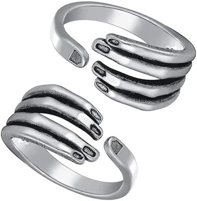 ステンレス鋼ハンドリング調節可能なシルバーハグリング結婚指輪レトロリングジュエリー男性と女性のための理想的なパーティーギフト